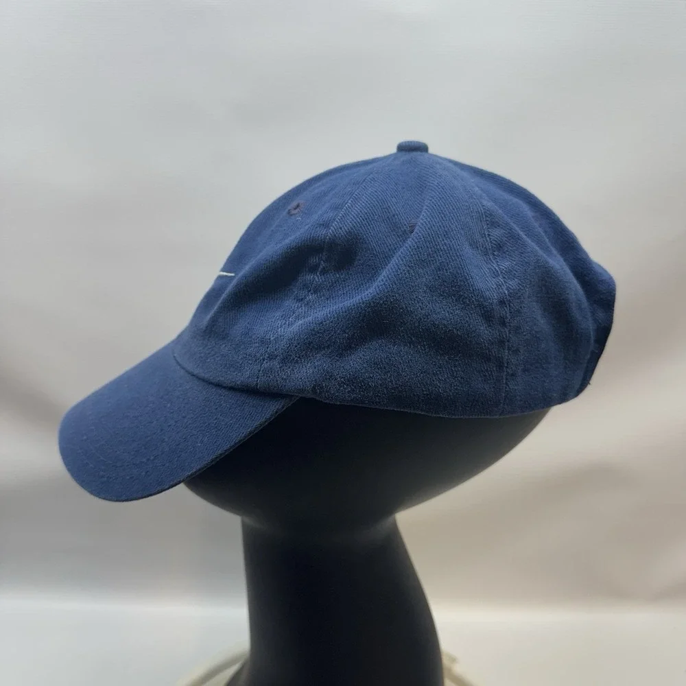 Vintage Nike Strap back Hat‎ Cap Swoosh Logo Blue Adjustable